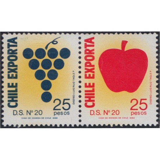Chile 896/97 1989 Chile exporta MNH Chile 896/97 1989 Chile exporta MNH