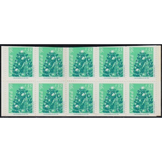 Chile C1011 1990 Navidad Christmas carnet MNH 