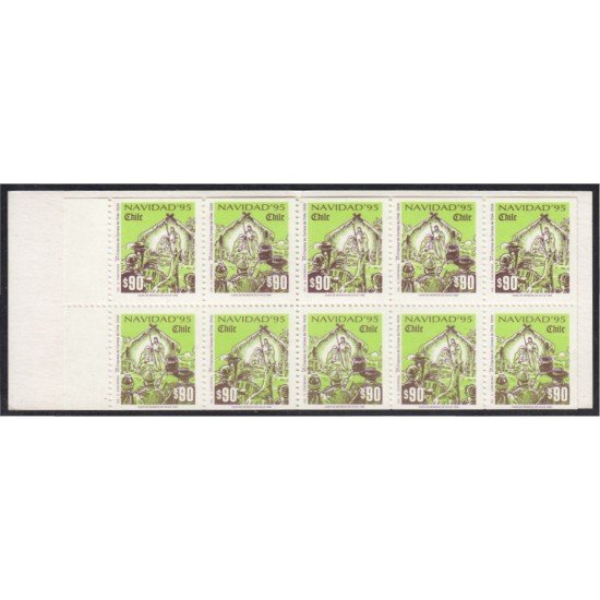 Chile C1290/91 1995 Navidad Christmas MNH en carnet