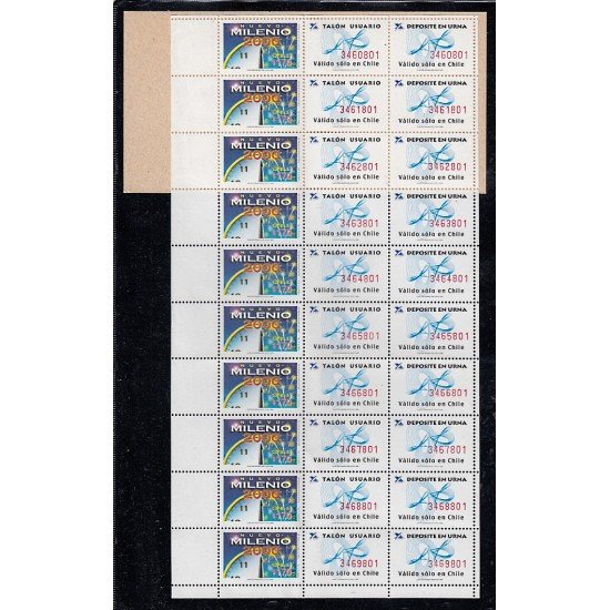 Chile C1506 1999 Nuevo milenio carnet MNH 