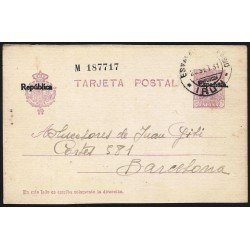 España Spain Entero Postal 61 Alfonso XIII 1933 Irún España Spain Entero Postal 61 Alfonso XIII 1933 Irún