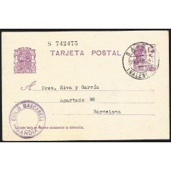 España Spain Entero Postal 69 Matrona 1934 Gandía España Spain Entero Postal 69 Matrona 1934 Gandía