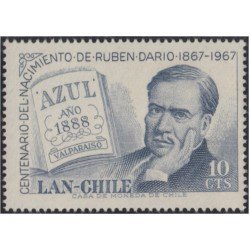 Chile A- 238 1967 Poeta latinoamericano Rubén Darío MH