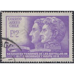Chile A- 245 1968 150 Años de las batallas de Chacabuco y Maipú usado