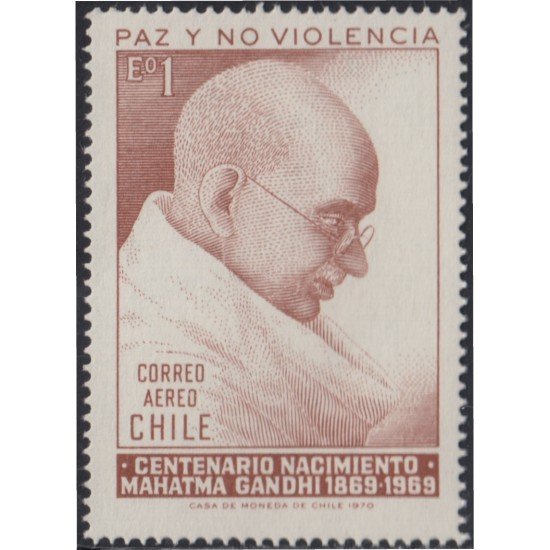 Chile A- 266 1970 Mahatma Gandhi MNH
