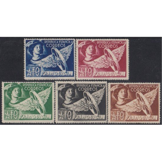España Spain Franquicias 23/27 1938 AFO Mercurio MNH/MH España Spain Franquicias 23/27 1938 AFO Mercurio MNH/MH