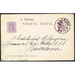 España Spain Entero Postal 69 Matrona 1934 Lérida España Spain Entero Postal 69 Matrona 1934 Lérida