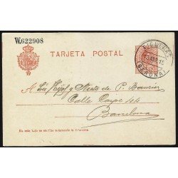 España Spain Entero Postal 49 Alfonso XIII 1915 Figueras