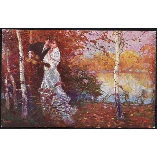 Italia Italy Postal Antigua Pintura