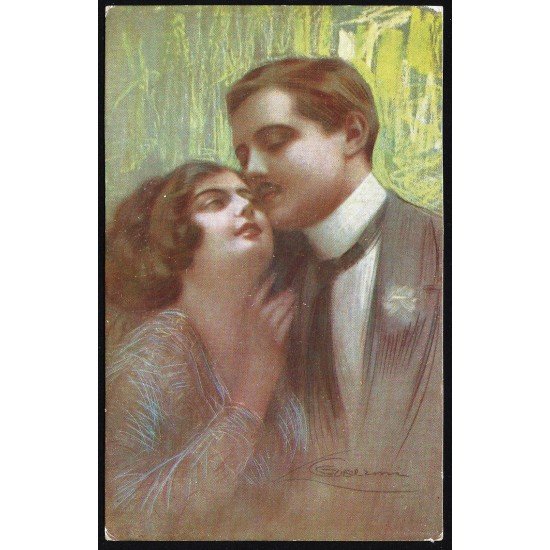 Italia Italy Postal Antigua Pintura Años 20