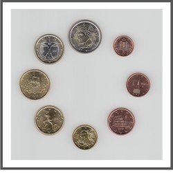 Italia 2016 Emisión monedas Sistema monetario euro € Tira
