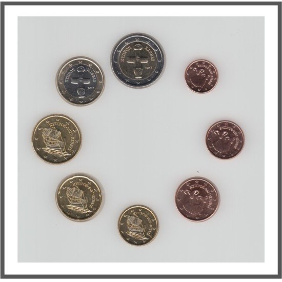 Chipre 2017 Emisión monedas Sistema monetario euro € Tira