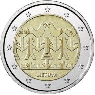 Lituania 2018 2 € euros conmemorativos Festival Canción Danza 