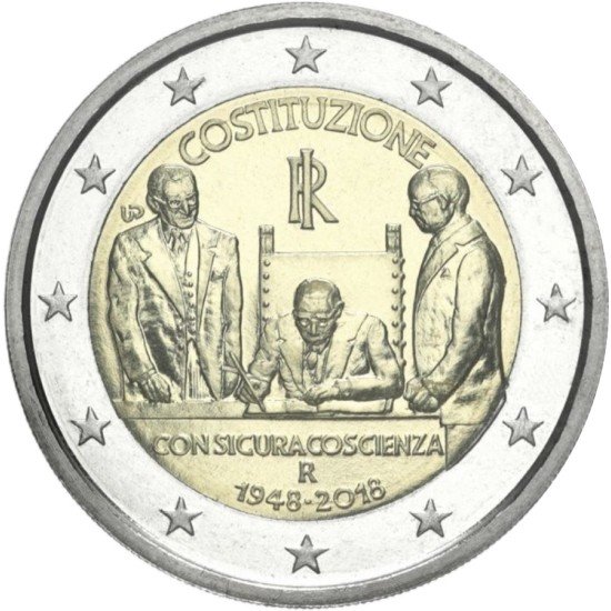 Italia 2018 2 € euros conmemorativos Av. Constitución Italia 2018 2 € euros conmemorativos Av. Constitución