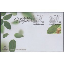 Andorra Española 470 2018 Hojas de árbol SPD Sobre Primer día