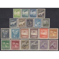Chile A- 31/49 1934/38 Serie antigua Grabados Aviones MH
