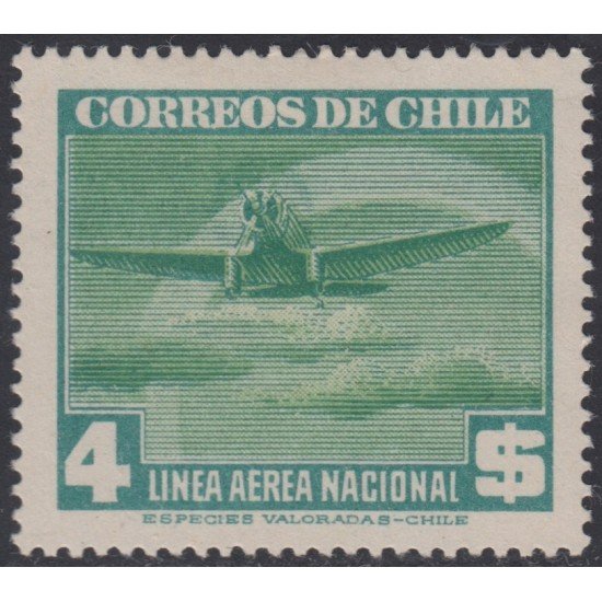 Chile A- 87 1942/46 Serie antigua sin Filigrane Avión MH Chile A- 87 1942/46 Serie antigua sin Filigrane Avión MH