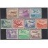 Chile A- 140/49 1951/55 Timbres de 1950-53 sin filigrane Aviones MH
