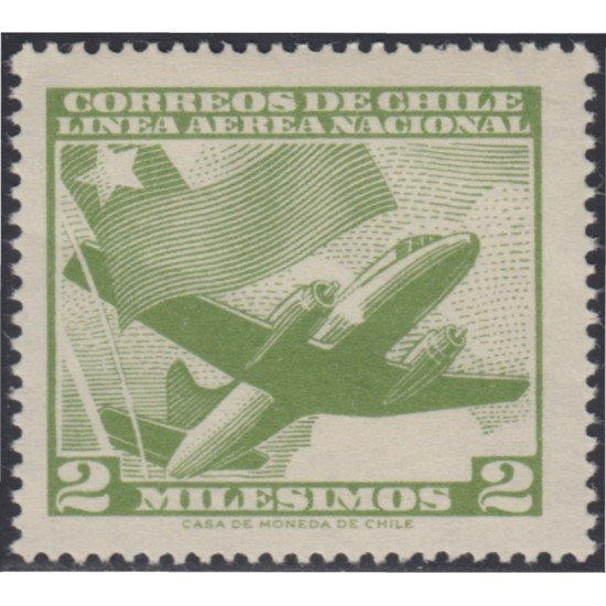 Chile A- 192 1959 Servicio Interior Avión MNH Chile A- 192 1959 Servicio Interior Avión MNH