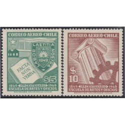 Chile A- 124/25 1949 Centenario de la Escuela de Arte y Profesiones MNH Chile A- 124/25 1949 Centenario de la Escuela de Arte y Profesiones MNH