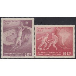 Chile A- 210/11 1962 Copa Mundial de Fútbol MH