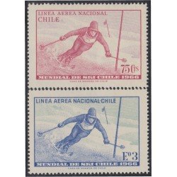 Chile A- 232/33 1966 Campeonato mundial de Ski MNH Chile A- 232/33 1966 Campeonato mundial de Ski MNH