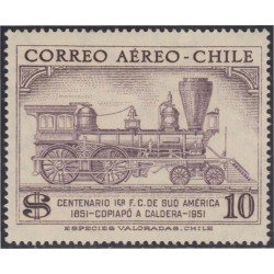 Chile A- 157 1954 Centenario del primer ferrocarril sudamericano MH Chile A- 157 1954 Centenario del primer ferrocarril sudamericano MH
