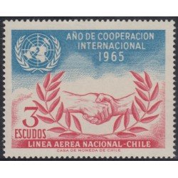 Chile A- 234 1966 Año de la cooperación internacional MH Chile A- 234 1966 Año de la cooperación internacional MH