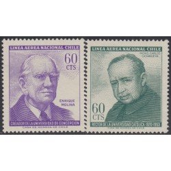 Chile A- 223/24 1965 Enrique Molina y Monseñor Carlos Casanueva MH