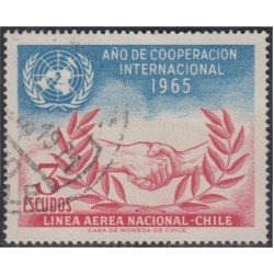 Chile A- 234 1966 Año de la cooperación internacional usado Chile A- 234 1966 Año de la cooperación internacional usado