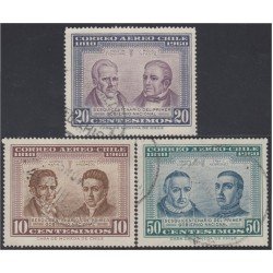 Chile A- 218/20 1964/65 150 Años del primer Gobierno Nacional usado