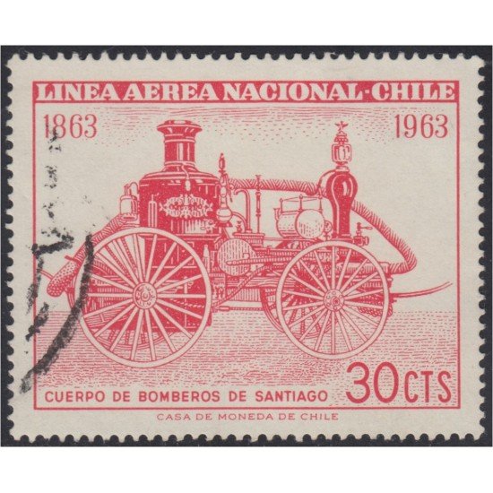 Chile A- 216 1963 Centenario de los cuerpos de bomberos de Santiago usado