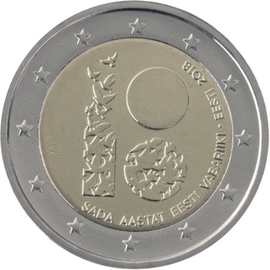 Estonia 2018 2 € euros conmemorativos República 
