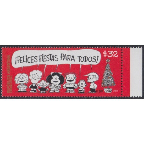 Argentina 3179 2017 Navidad Christmas Mafalda MNH Argentina 3179 2017 Navidad Christmas Mafalda MNH