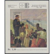 Venezuela 21 HB 1979 200 Años de nacimiento de Bolívar MNH Venezuela 21 HB 1979 200 Años de nacimiento de Bolívar MNH