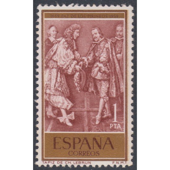 España Spain Emisión Conjunta 1959 España Francia Tratado de los Pirineos España Spain Emisión Conjunta 1959 España Francia Tratado de los Pirineos