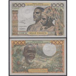 Costa de Marfil 1000 francs 1961 billete Sin circular 