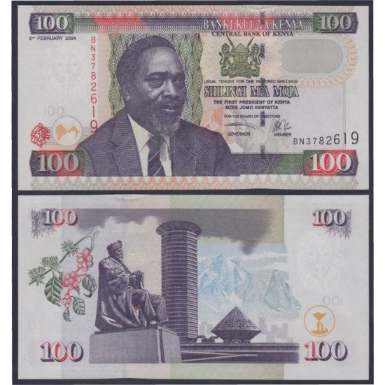 Kenia Kenya 100 Shillings 2004 billete banknote sin circular
