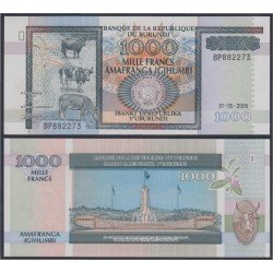 Burundi 1000 Francs 2006 billete banknote sin circular Burundi 1000 Francs 2006 billete banknote sin circular