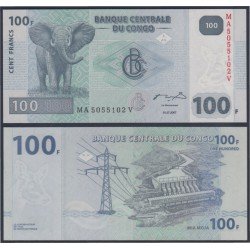 Congo 100 francs 2007 billete banknote sin circular