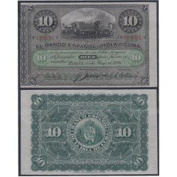 Cuba 10 pesos 1896 Billete Banknote Sin Circular