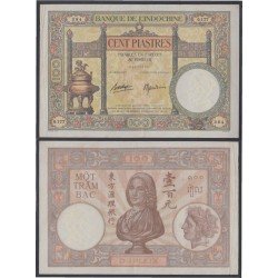 Indochina francesa 100 piastras 1925/39 Billete Banknote Indochina francesa 100 piastras 1925/39 Billete Banknote