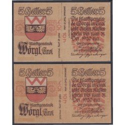 Austria 5 Hellers 1920 Billete Banknote Sin Circular