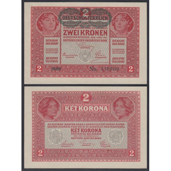 Austria 2 Coronas 1917 Billete Banknote Sin Circular