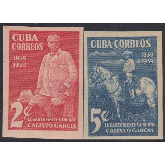 Cuba 260a /61a 1940 Calixto García Lugarteniente sin dentar MNH Cuba 260a /61a 1940 Calixto García Lugarteniente sin dentar MNH
