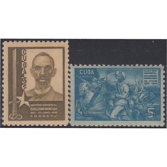 Cuba 267/68 1941 Mayor Gral Guillermo Moncada MNH Cuba 267/68 1941 Mayor Gral Guillermo Moncada MNH