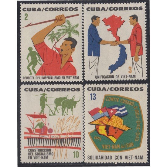 Cuba 726/29 1964 Solidaridad con Viet Nam MNH Cuba 726/29 1964 Solidaridad con Viet Nam MNH