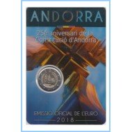 Andorra 2018 Cartera Oficial Coin Card Moneda 2 € conm 25 Av. Constitución