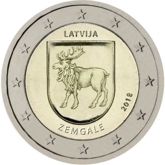 Letonia 2018 2 € euros conmemorativos Región de Zemgale 