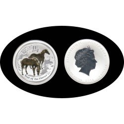 Australia 1 OZ onza 2014 Caballo Horse 1$ Dorada Plata Ag Australia 1 OZ onza 2014 Caballo Horse 1$ Dorada Plata Ag